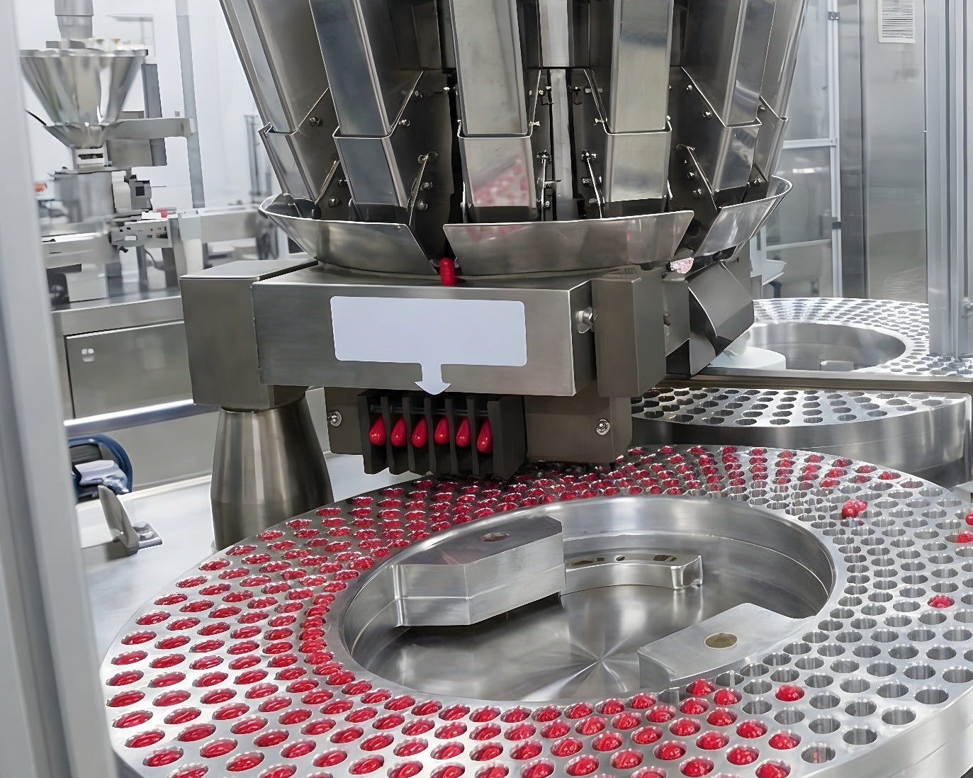 Automated manufacturing or packaging machine in a cleanroom setting