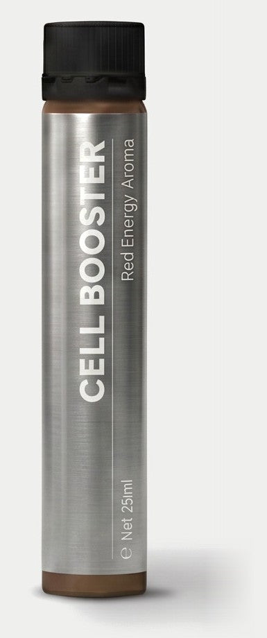 An opened CELL BOOSTER&trade; shot with a puddle of liquid