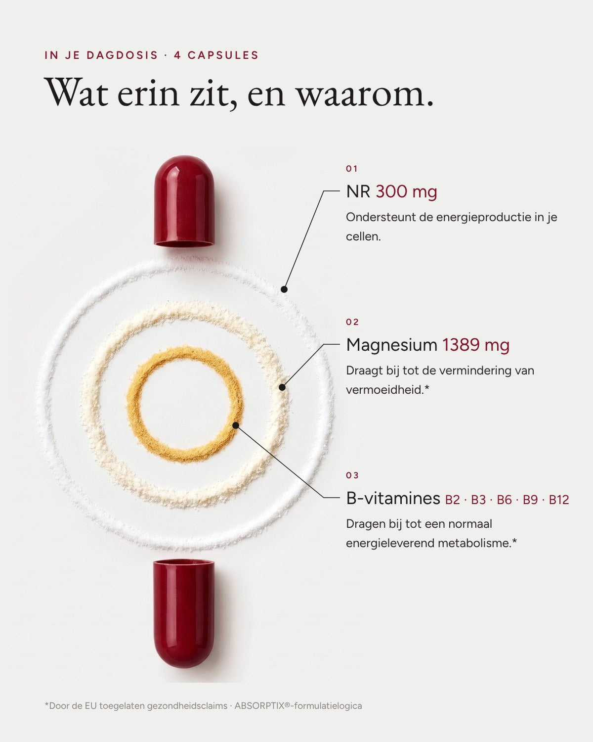 Infographic: wat er in een LIFE FUEL&trade;-capsule zit, en waarom